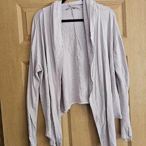 Draped Hooded Cardigan